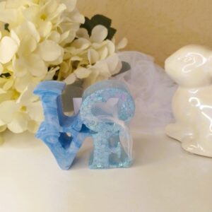 Love Blue w/Resin Glitter