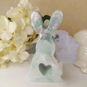 Bunny Aqua w/Silver Leaf