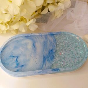 Oval Tray Blue w/Resin