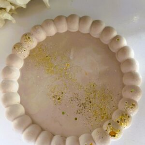 Bubble Tray Brown Marble w/Glitter