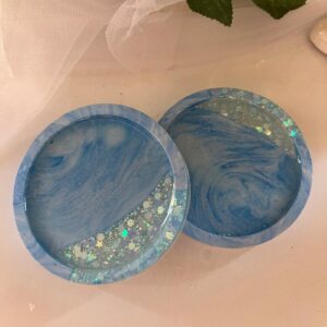 Coaster Blue w/Resin