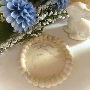 Bubble Tray Round - Mustard and Black Marble