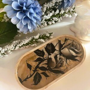 Trinket Tray Rose Detail