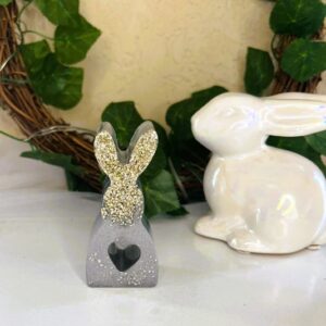 Sm, Resin Bunny Silver/Grey
