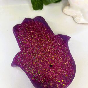 Hand Pink Resin Glitter