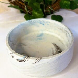 Sm. Round Bowl-Blue Marble