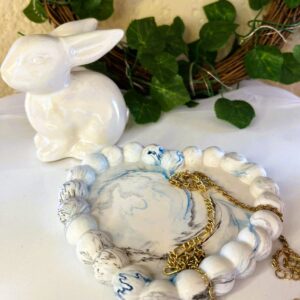 Heart Bubble Tray-Blue Marble